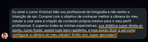 Depoimento de aluno 1